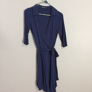 **FINAL SALE** Classic Navy Blue Wrap Dress
